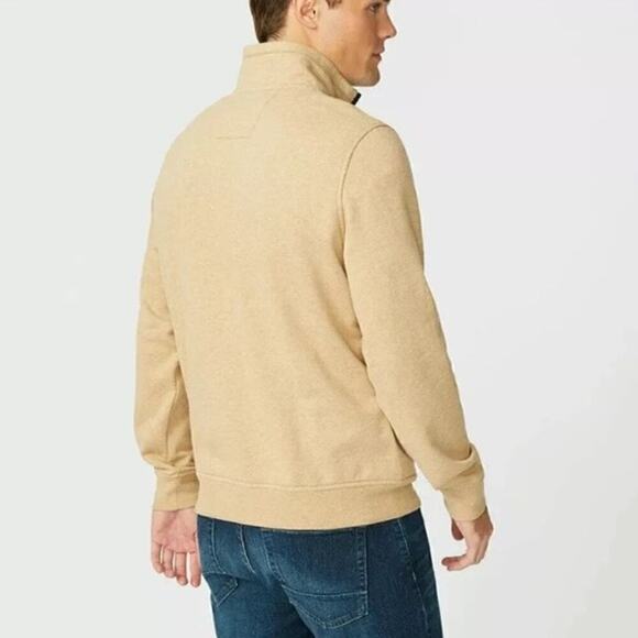 Nautica J-Class Quarter-Zip Sweater Coastal Camel Tan Men's Size S - Picture 5 of 5